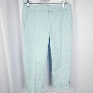 Talbots Perfect Skimmer Cropped Pants Women's 2P Light Blue 30x21